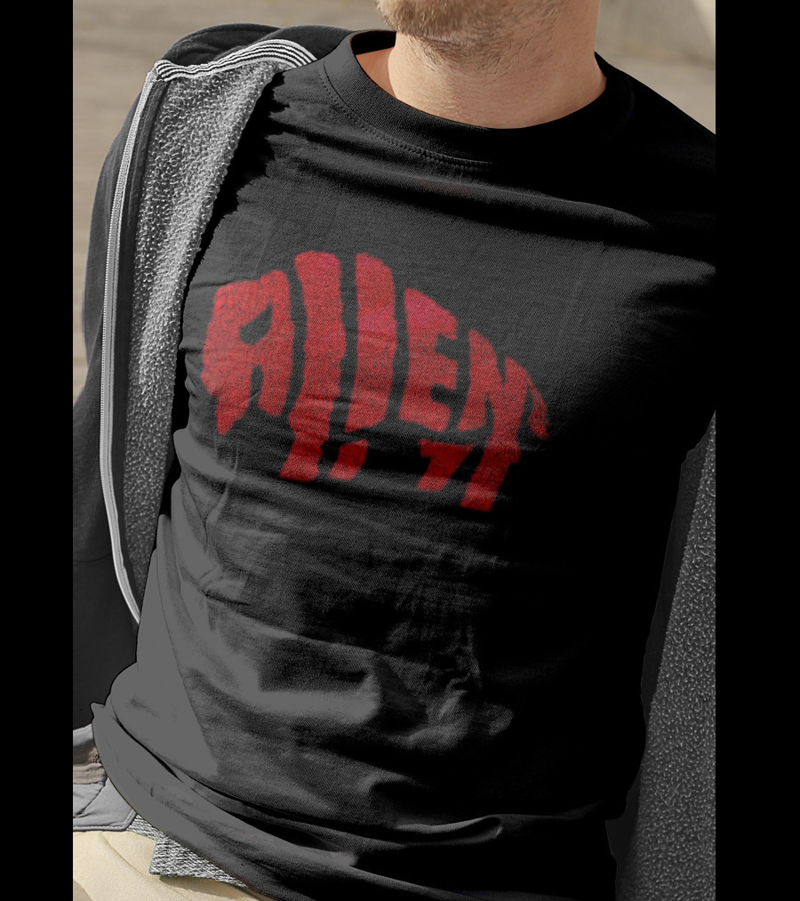 Allen Buffalo Bills Football Player Red Furry Letters T-Shirt