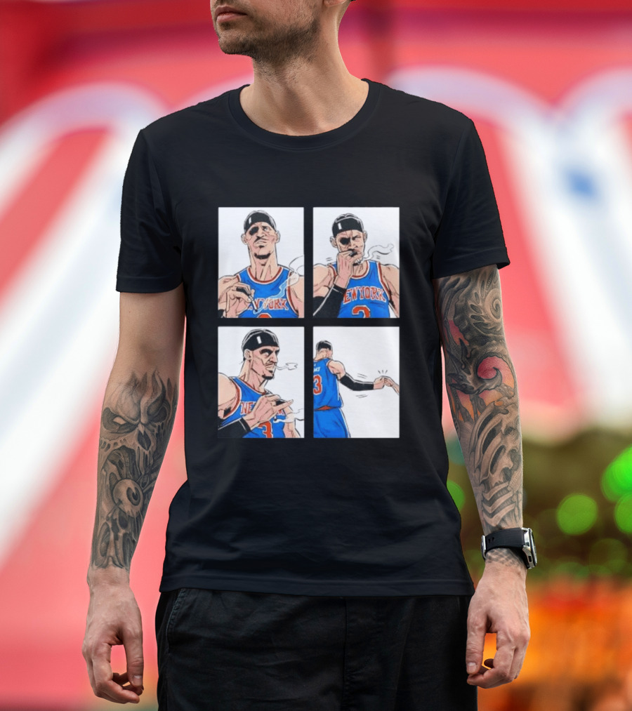 New York Knicks Number 3 Smoking Gesture Josh Hart Moment T-Shirt
