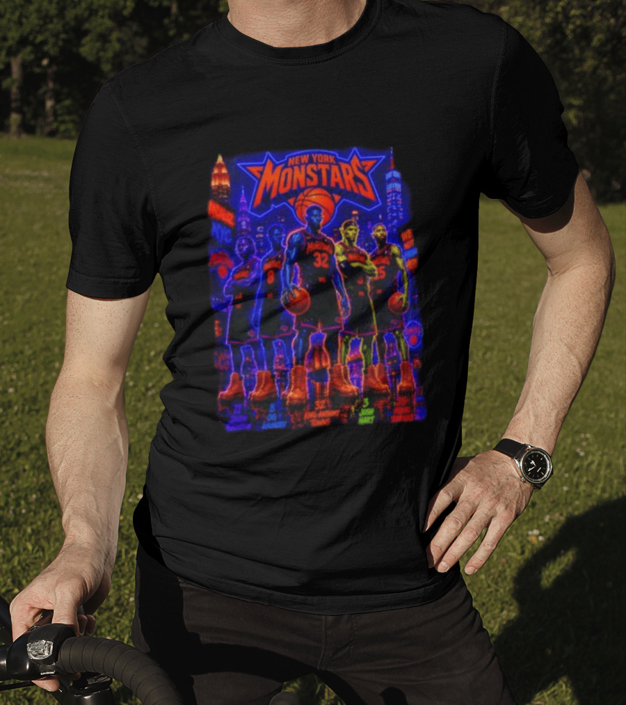New York Monstars Space Jam Knicks Basketball T-Shirt