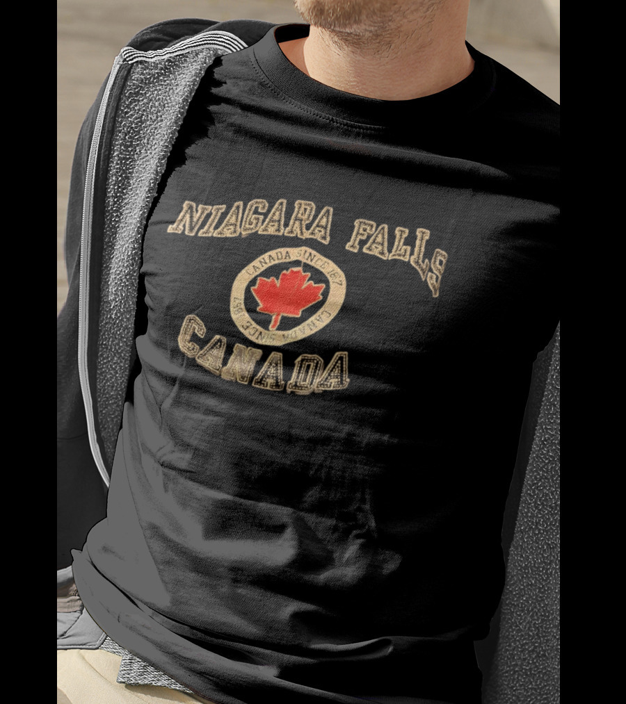 Niagara Falls Canada Maple Leaf Since 1867 Vintage Stitched T-Shirt