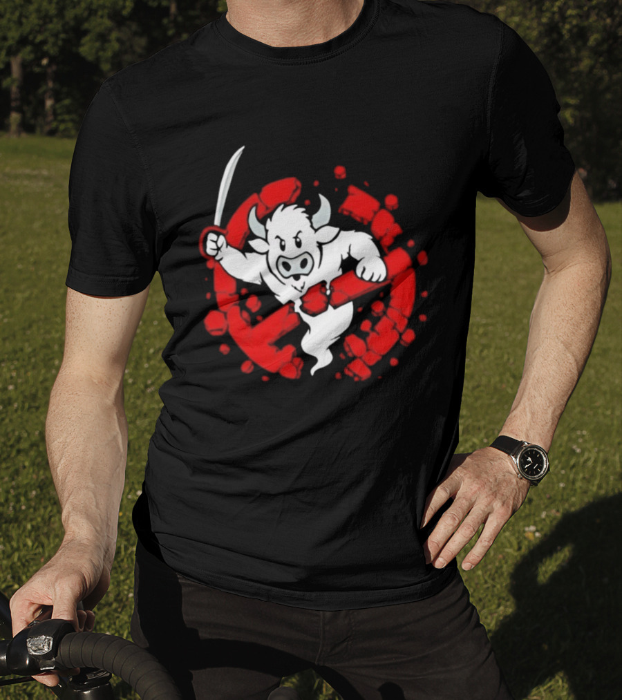 Buffalo Ghostbusters Crossed Out Ghost Red Circle T-Shirt
