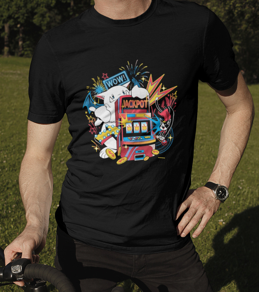 Final Fantasy Moogle Jackpot Slot Machine WOW Explosion T-Shirt