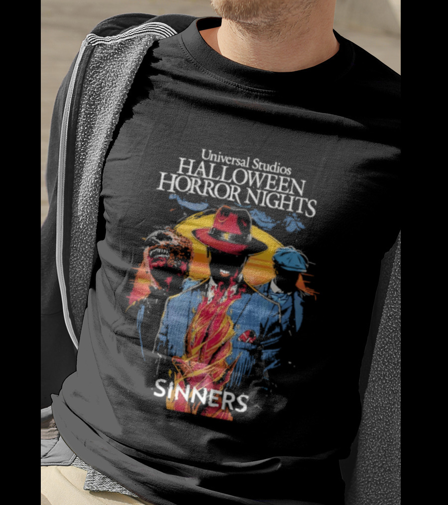 Universal Studios Halloween Horror Nights Sinners Horror Gangster T-Shirt