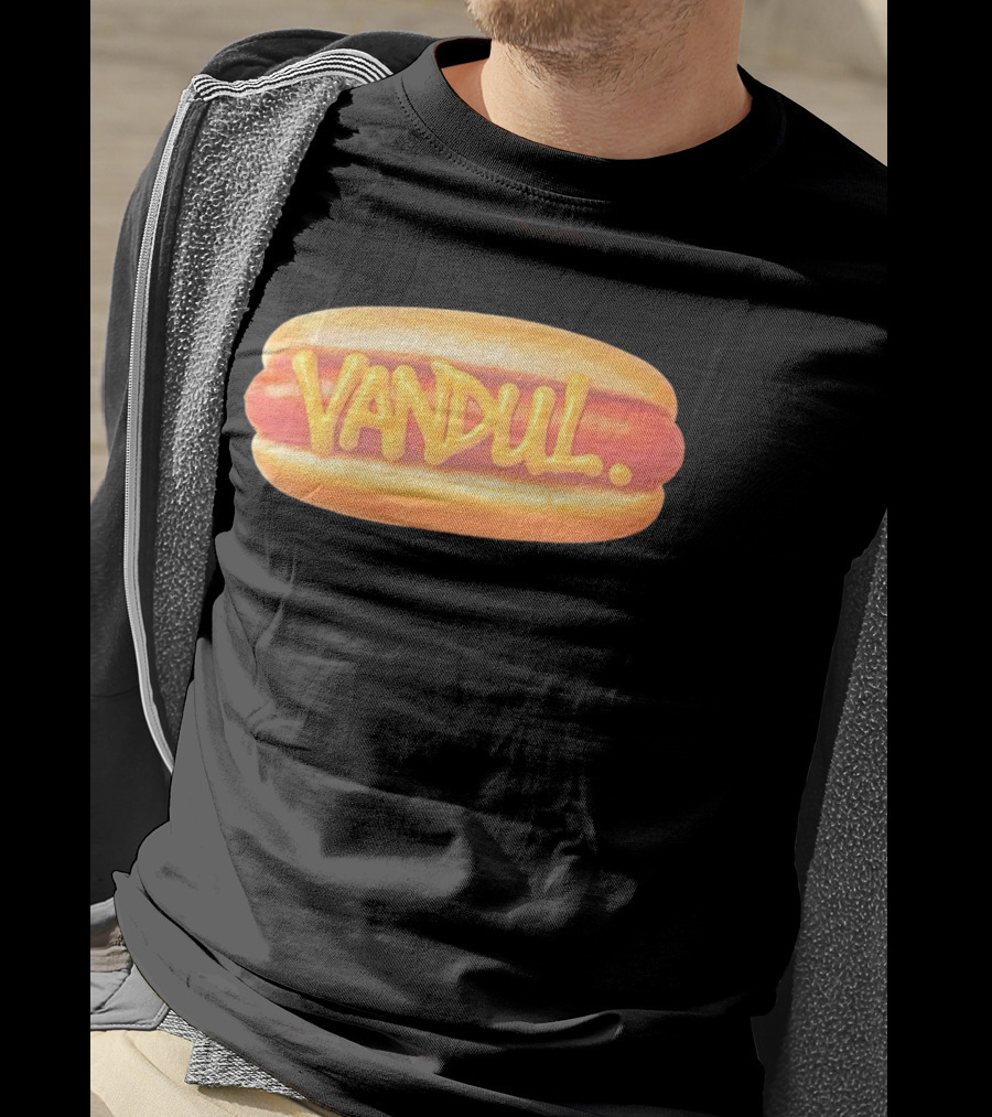 Vandul Mustard Hot Dog Bold Typeface T-Shirt