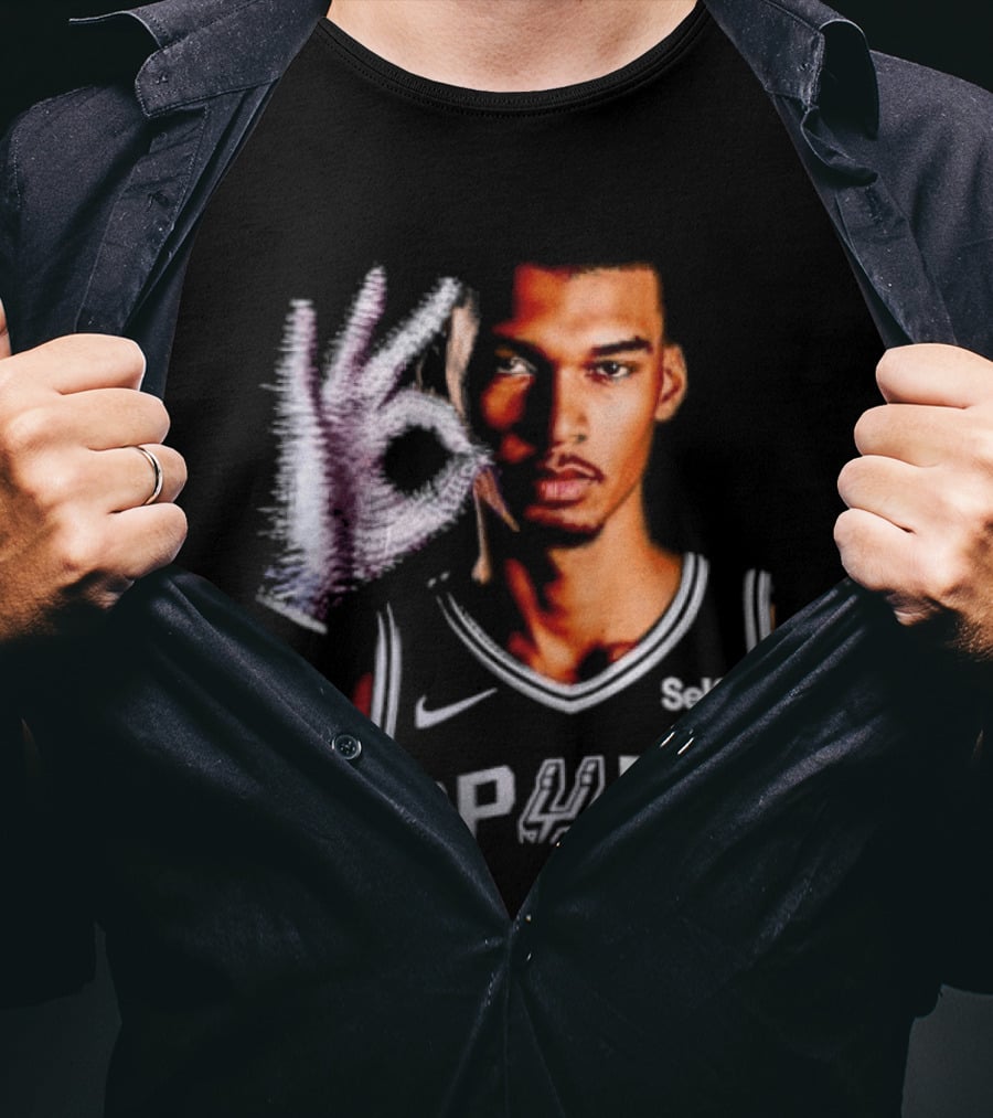 Victor Wembanyama Spurs Iceman Drake Glove T-Shirt