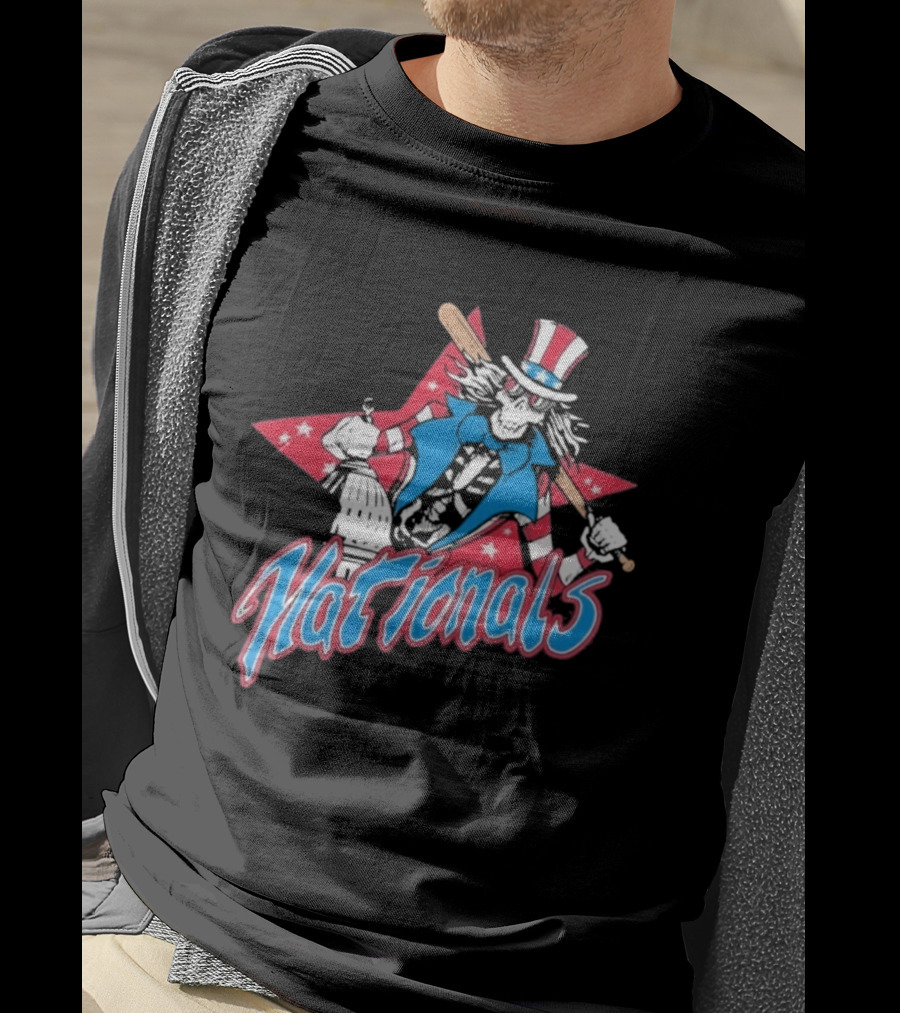 Washington Nationals Grateful Dead Uncle Sam Star Baseball Collaboration T-Shirt