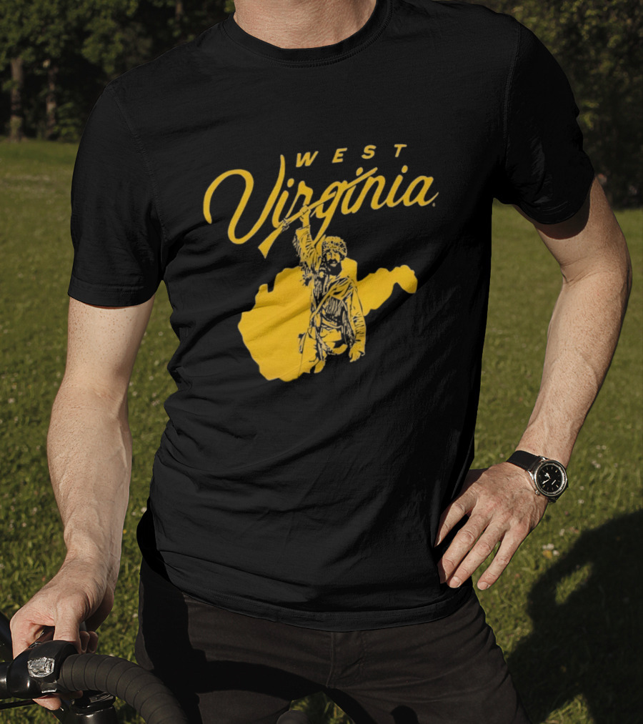West Virginia Mountaineers State Outline Mountaineer T-Shirt