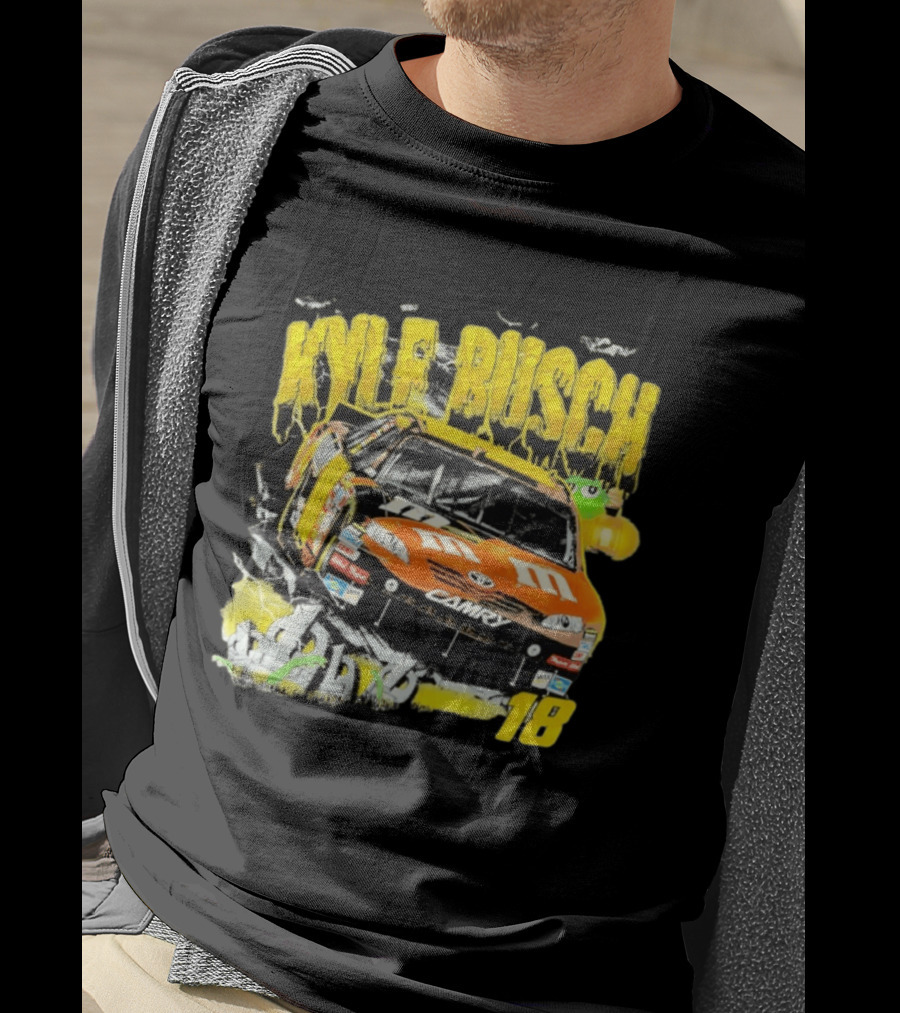 Kyle Busch M&M Racing 18 Zombie Halloween Car T-Shirt