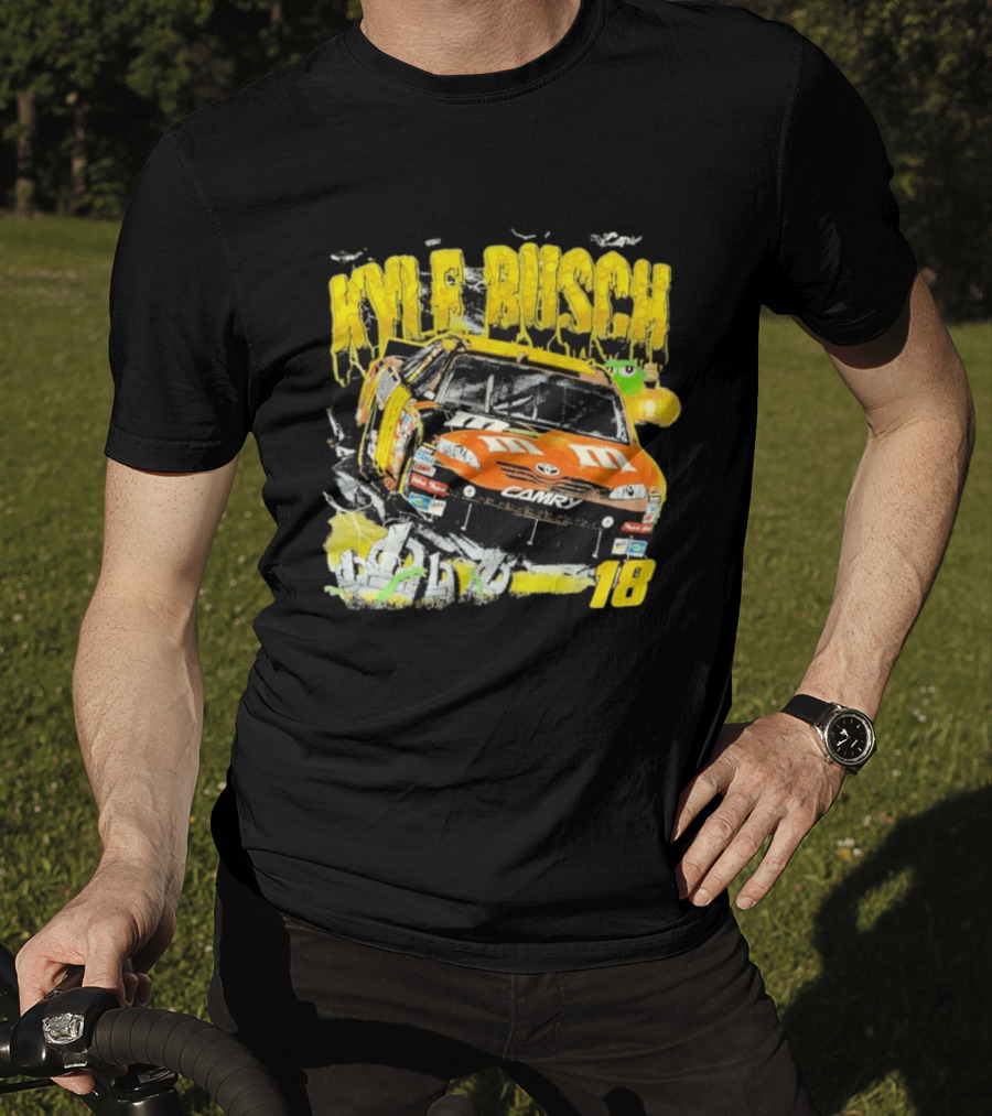 Kyle Busch M&M Racing 18 Zombie Halloween Car T-Shirt