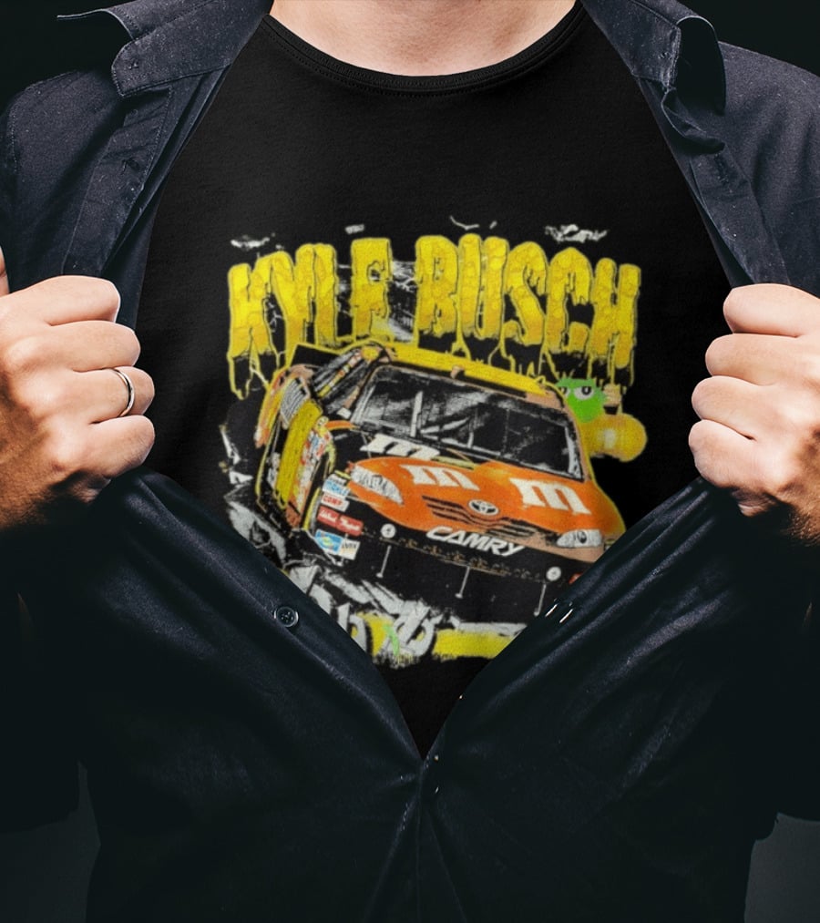 Kyle Busch M&M Racing 18 Zombie Halloween Car T-Shirt