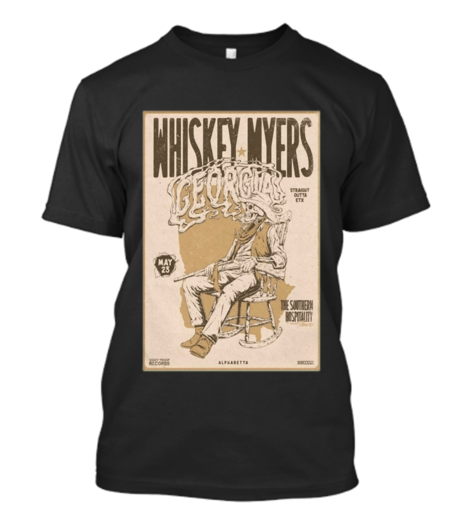 Whiskey Myers Georgia Tour May 23 Straight Outta ETX The Southern Hospitality Alpharetta 2026 T-Shirt