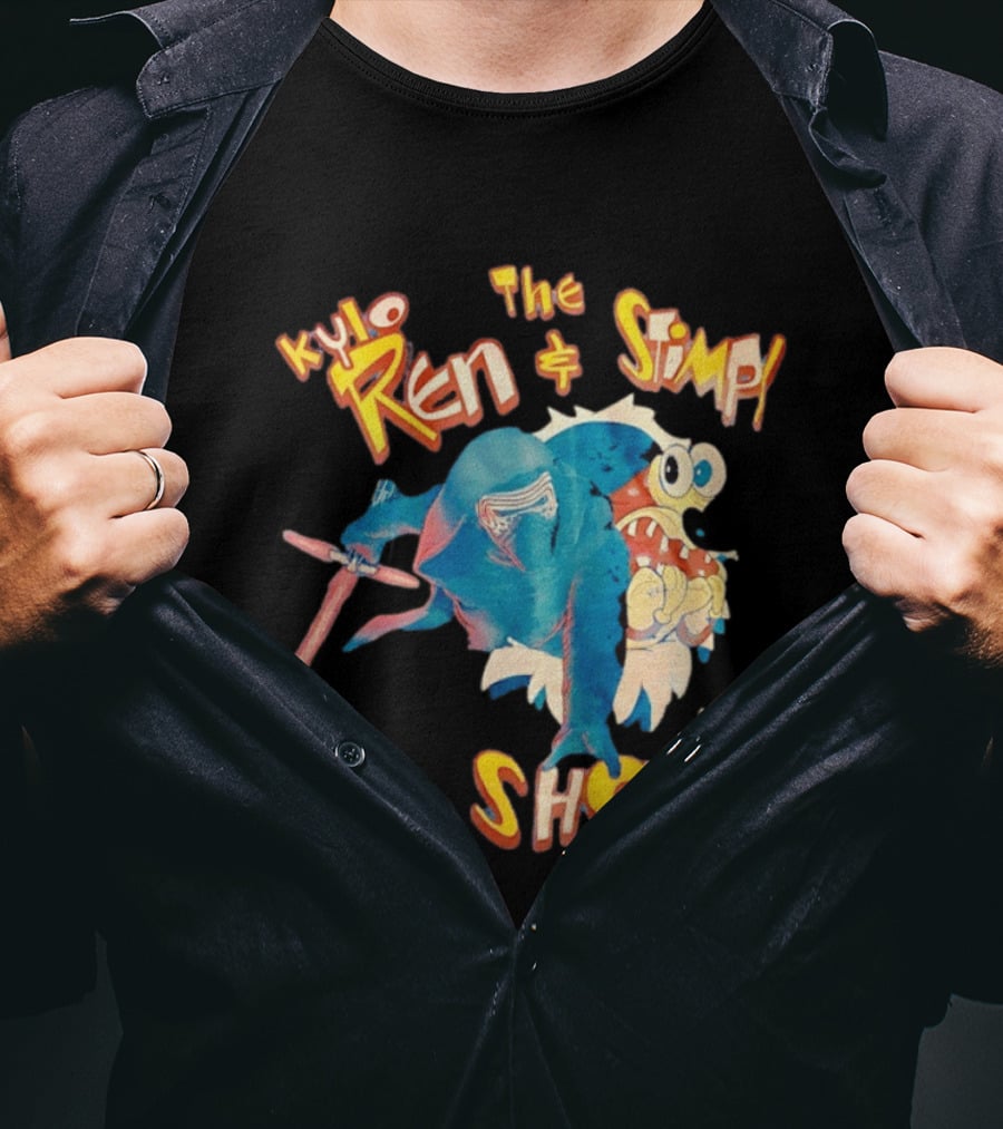 Kylo Ren And The Stimpy Show Star Wars Ren Stimpy Mashup T-Shirt