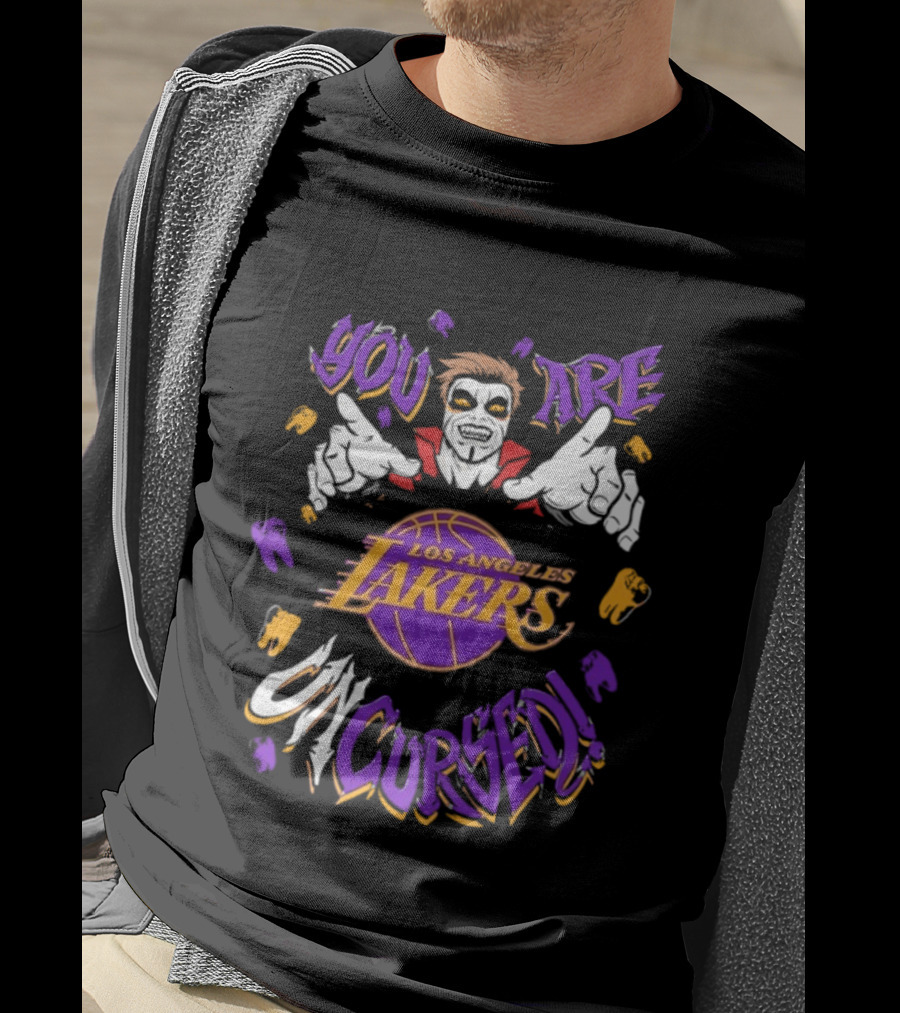 WWE Los Angeles Lakers You Are Uncursed Danhausen Collaboration T-Shirt