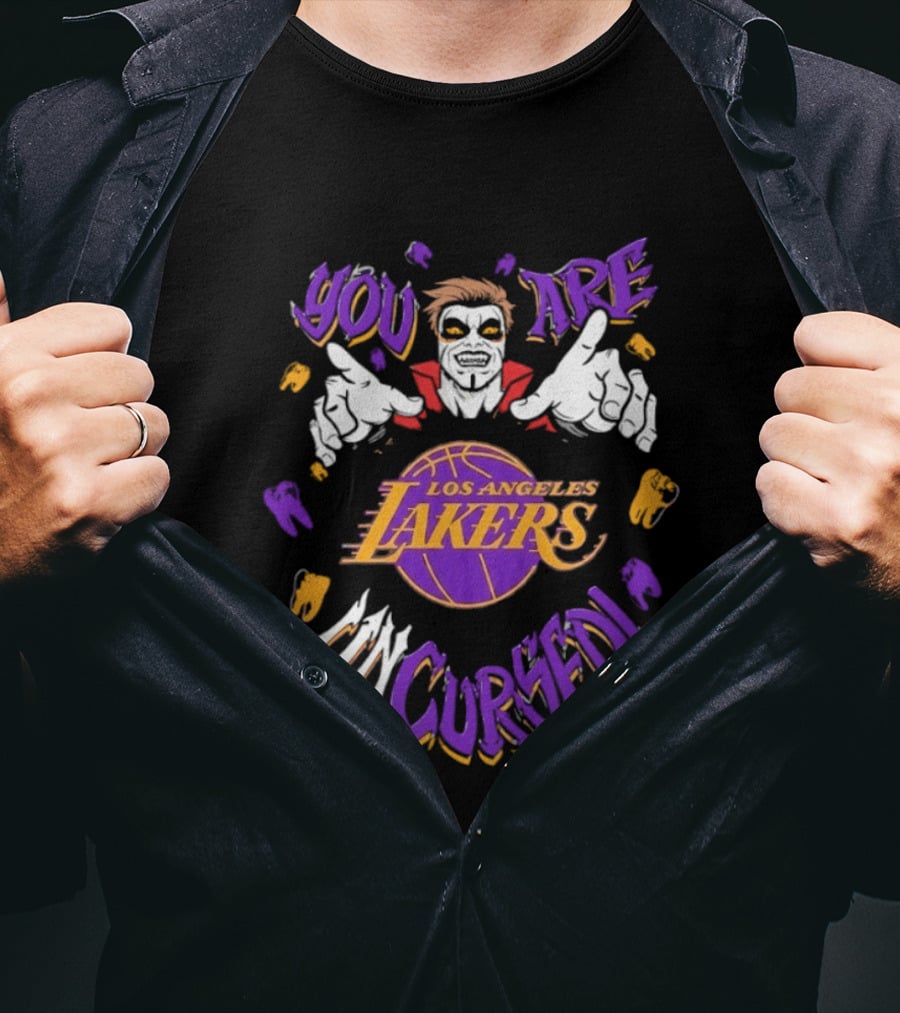 WWE Los Angeles Lakers You Are Uncursed Danhausen Collaboration T-Shirt