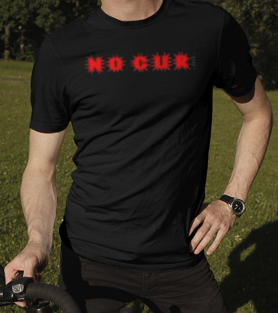 No Cure Dragon Red Circular Starbursts T-Shirt