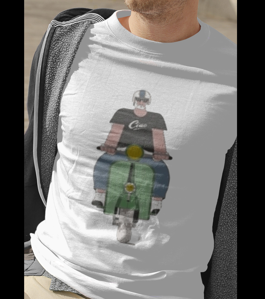Ciao Vespa Rider With Helmet And Shades T-Shirt