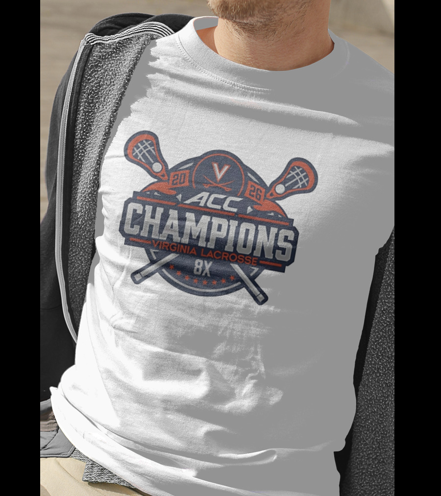 Virginia Cavaliers 2026 ACC Champions 8X Lacrosse Victory T-Shirt