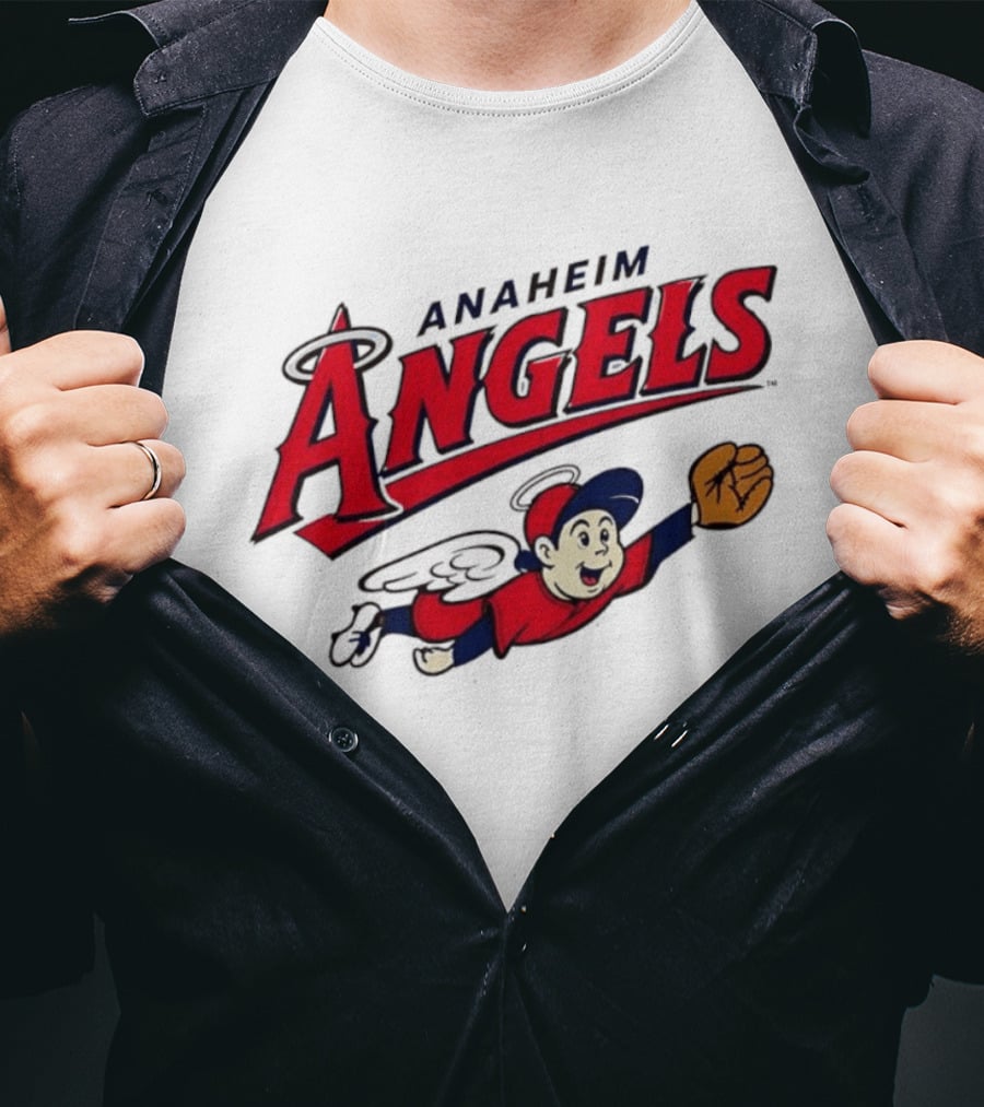 Anaheim Angels Vintage Baseball Flying T-Shirt