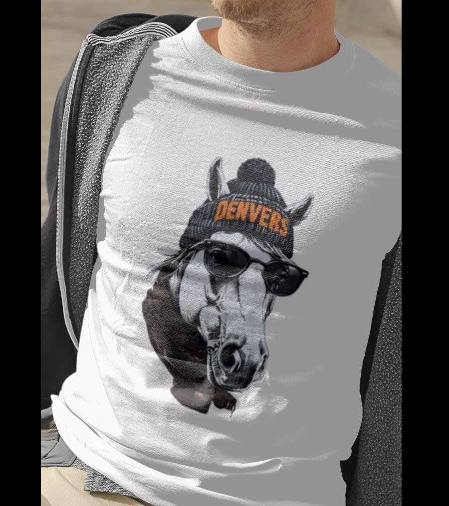 Denvers Horse With Hat Sunglasses And Scarf T-Shirt
