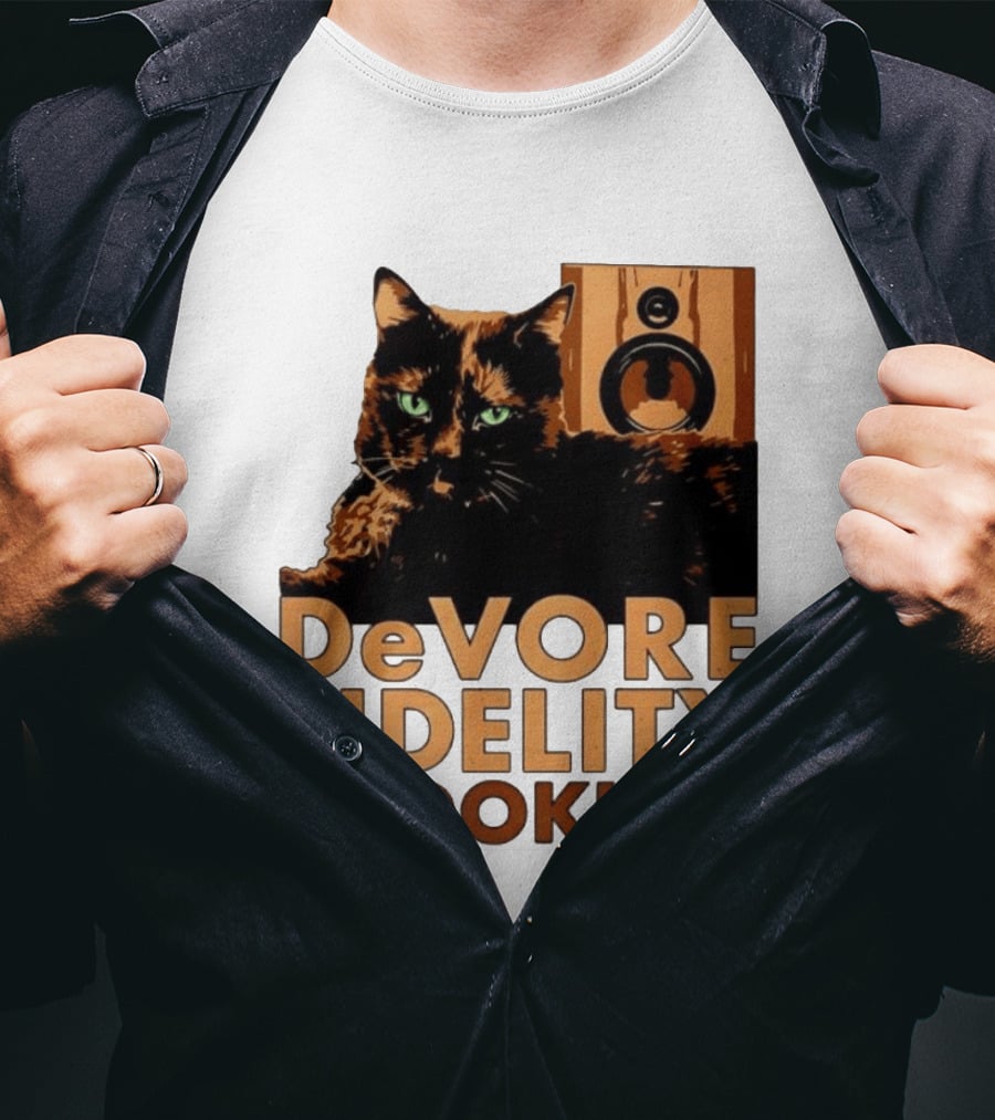 DeVore Fidelity Brooklyn Cat Speaker T-Shirt