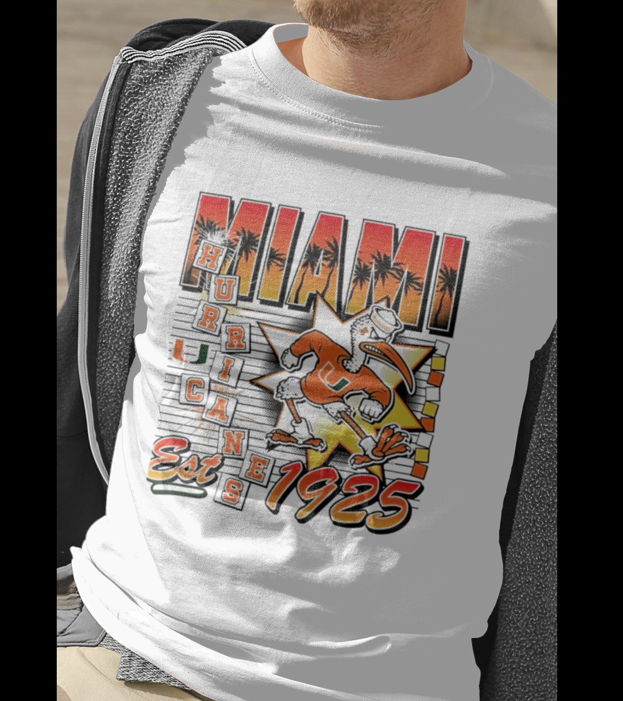 Miami Hurricanes Est 1925 Vintage Burst U Logo Ducks T-Shirt