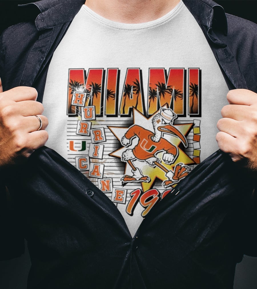 Miami Hurricanes Est 1925 Vintage Burst U Logo Ducks T-Shirt