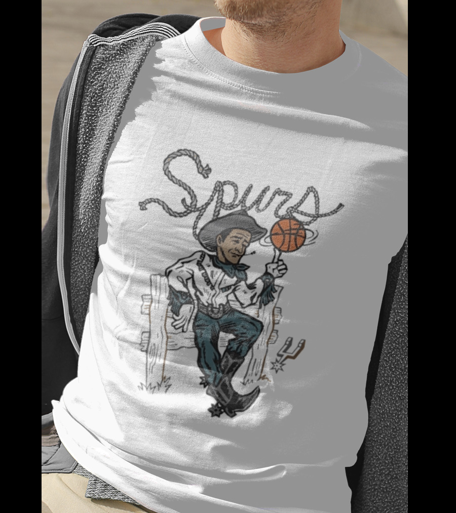 San Antonio Spurs Vintage Cowboy Basketball T-Shirt