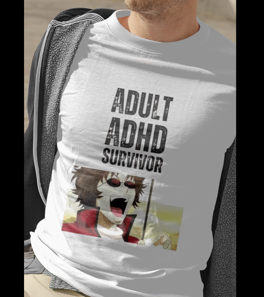 Sakamoto Tatsuma Anime Character Adult ADHD Survivor T-Shirt