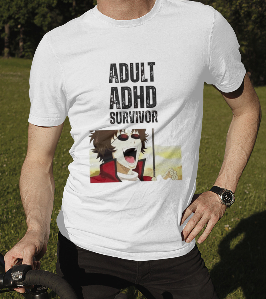 Sakamoto Tatsuma Anime Character Adult ADHD Survivor T-Shirt
