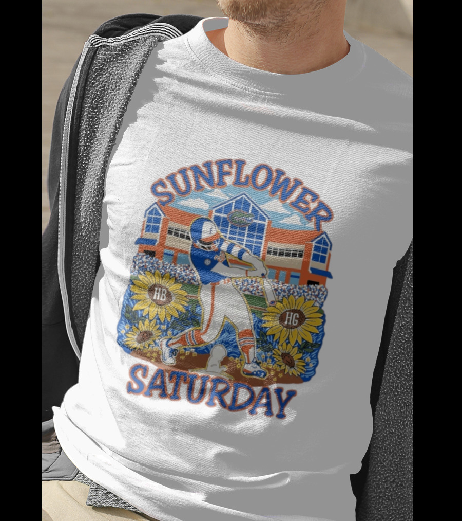 Florida Gators Sunflower Baseball Saturday T-Shirt