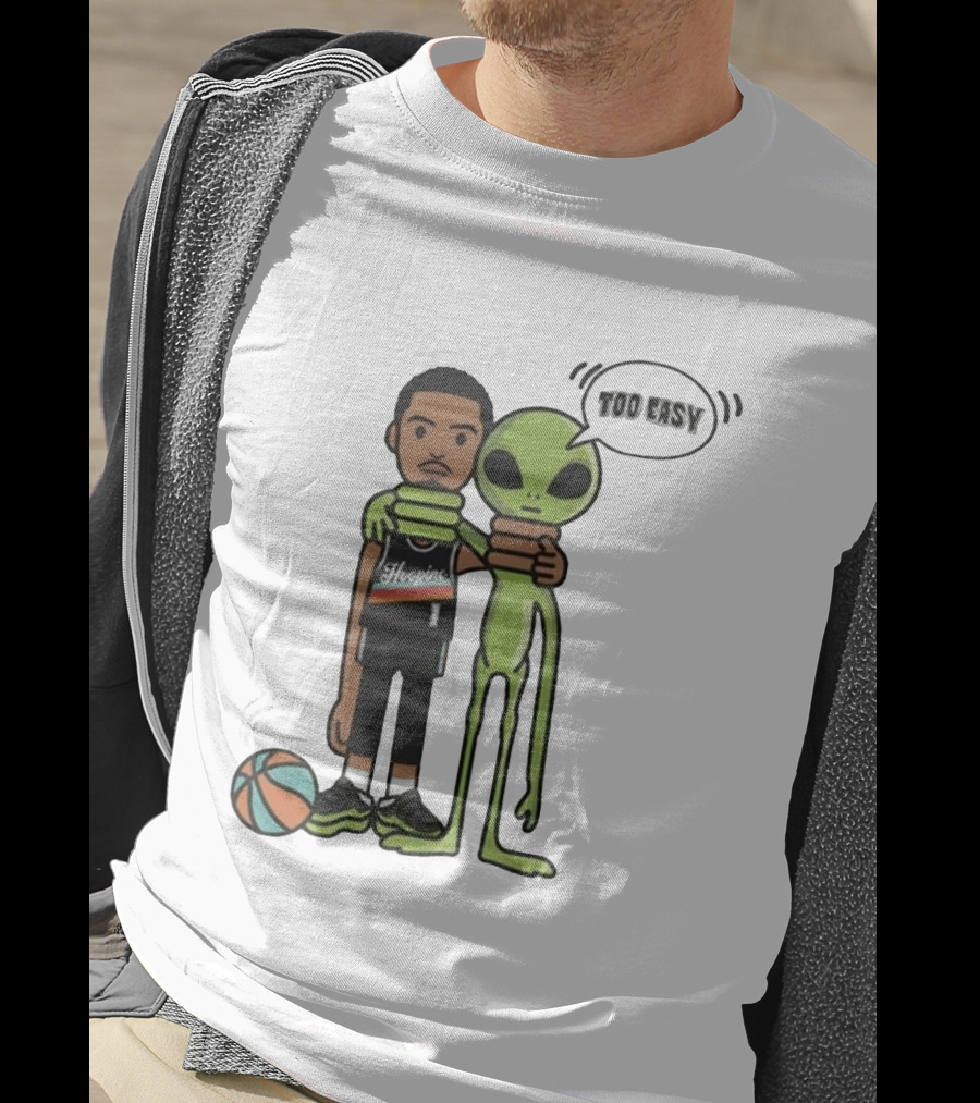 Too Easy Victor Wembanyama Hooping Alien San Antonio Spurs NBA Basketball T-Shirt