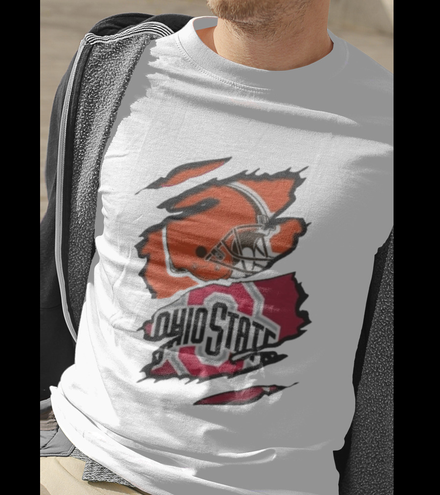 Cleveland Browns Ohio State University Split T-Shirt