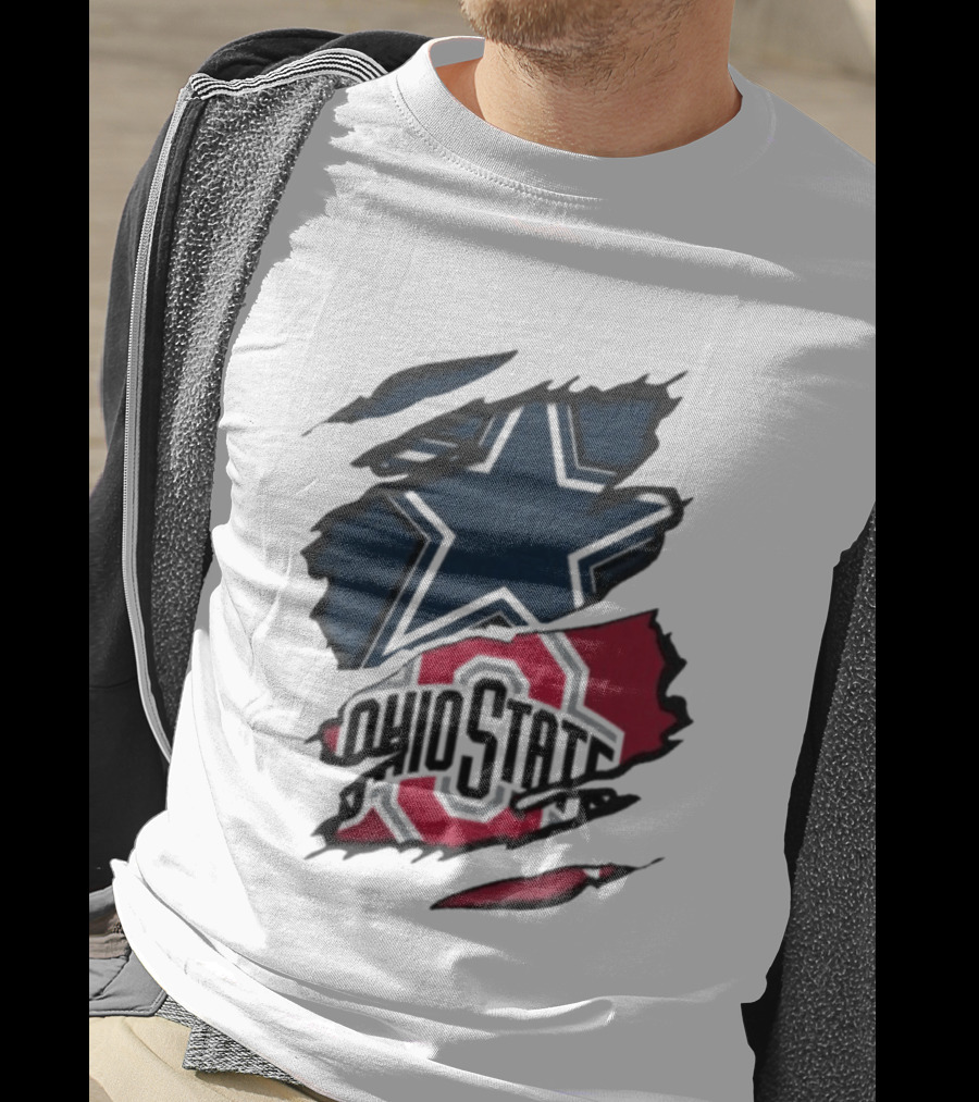 Dallas Cowboys Ohio State Buckeyes Men's Dual Rip T-Shirt