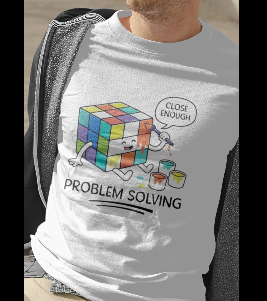 Problem Solving Close Enough Rubiks Cube Puzzle Logic Toy T-Shirt