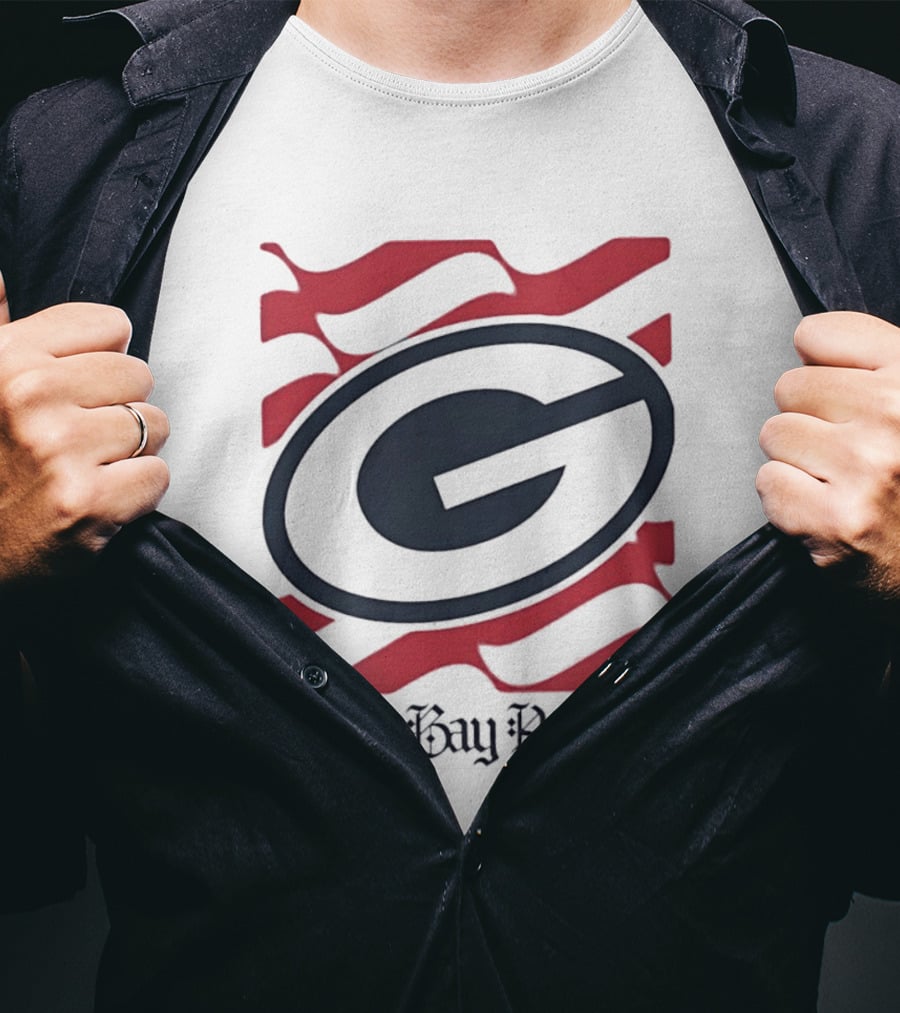 Green Bay Packers G American Flag Design Football Packers T-Shirt