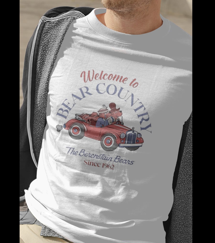 Welcome To Bear Country The Berenstain Bears Since 1962 Red Car Family T-Shirt
