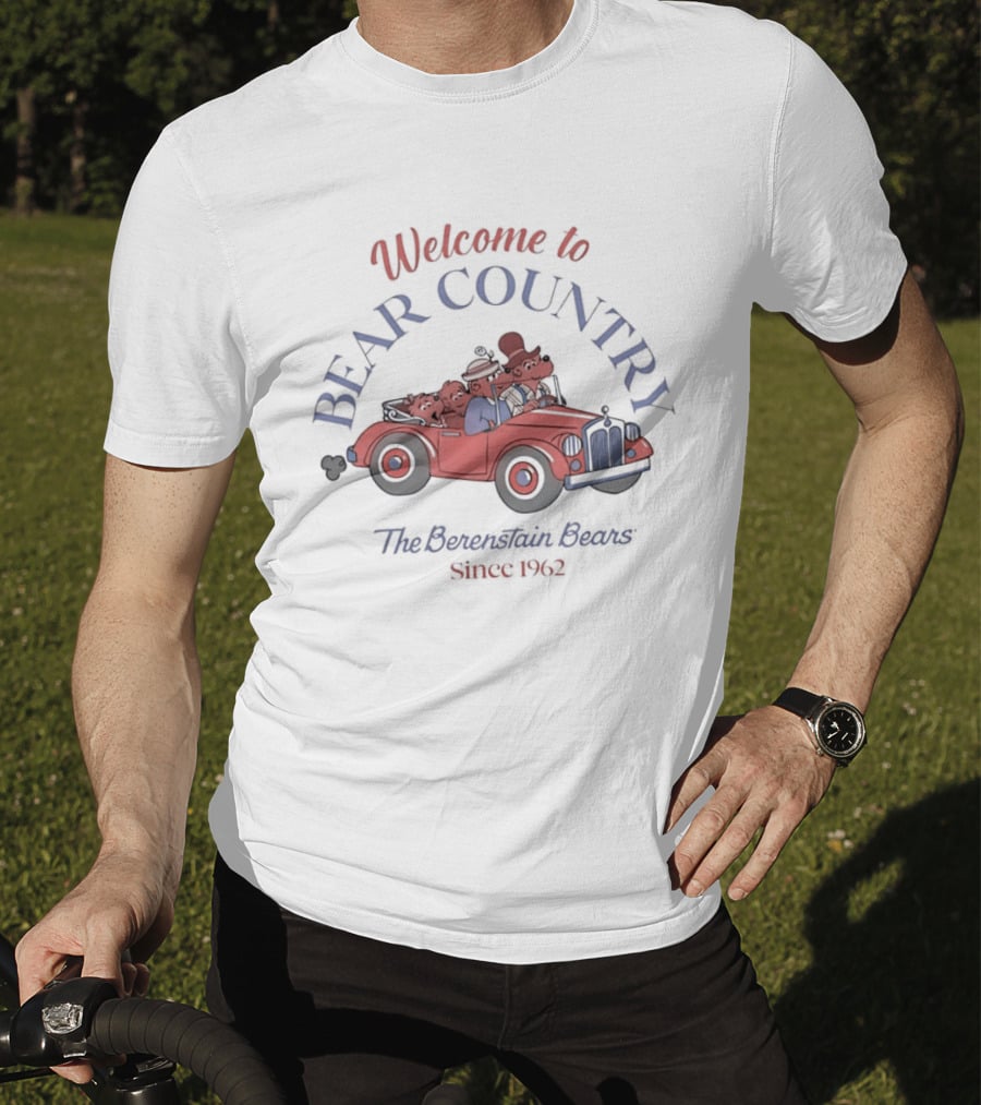 Welcome To Bear Country The Berenstain Bears Since 1962 Red Car Family T-Shirt