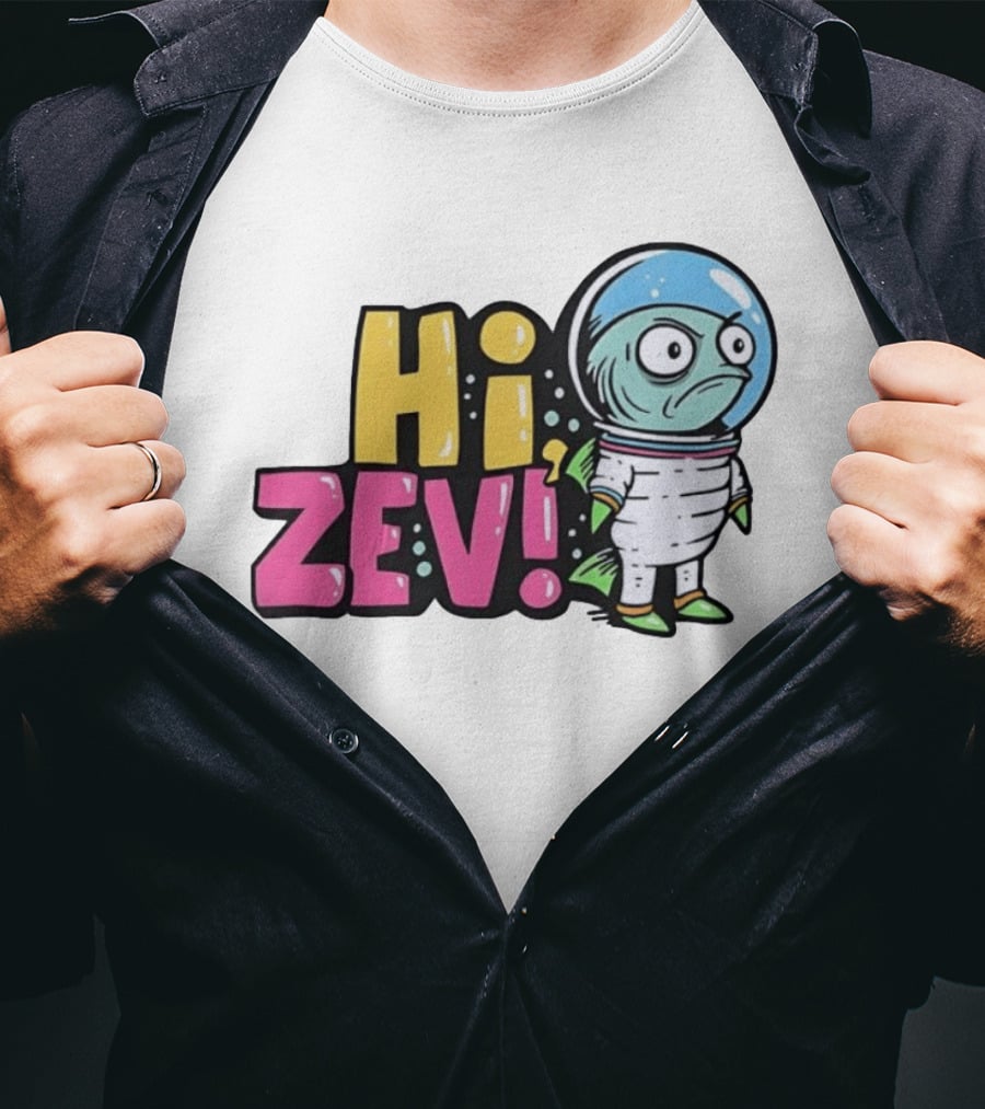 Hi Zev Astronaut Fish NBA New York Knicks Jalen Brunson Cartoon T-Shirt