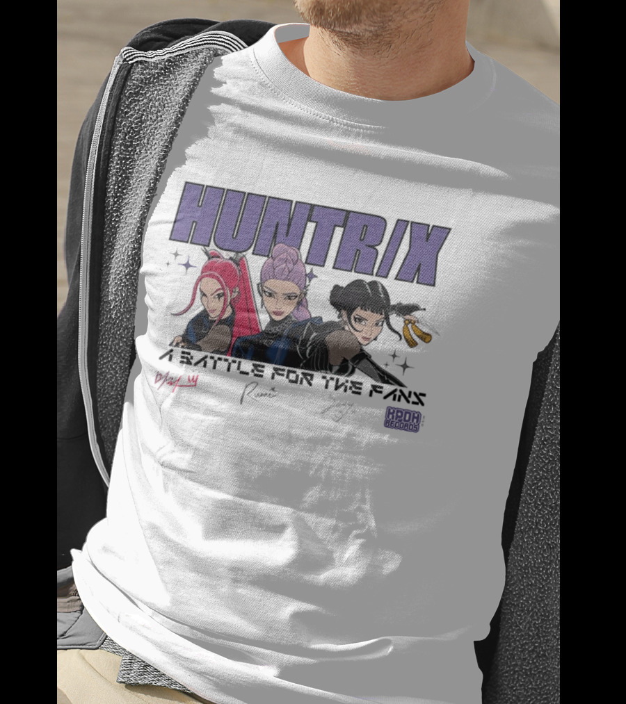 Huntrix A Battle For The Fans KPDH Records Rumi Zoey Jamalynn T-Shirt