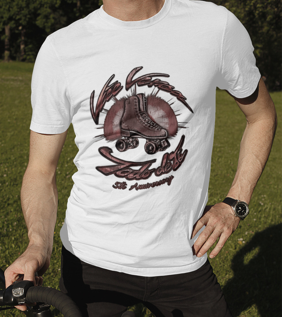 Vice Versa Todo De Ti 5th Anniversary Roller Skate Disco T-Shirt