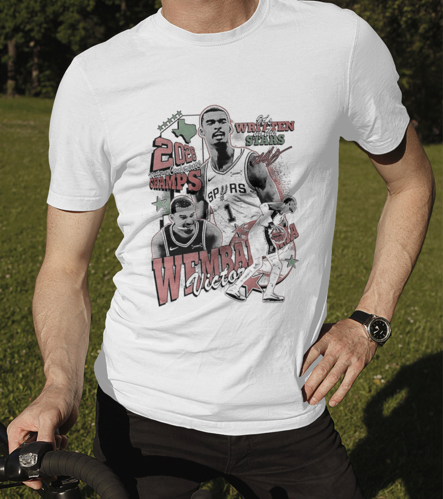 It's Written In The Stars Alien Victor Wembanyama 2026 Champs San Antonio Spurs NBA T-Shirt