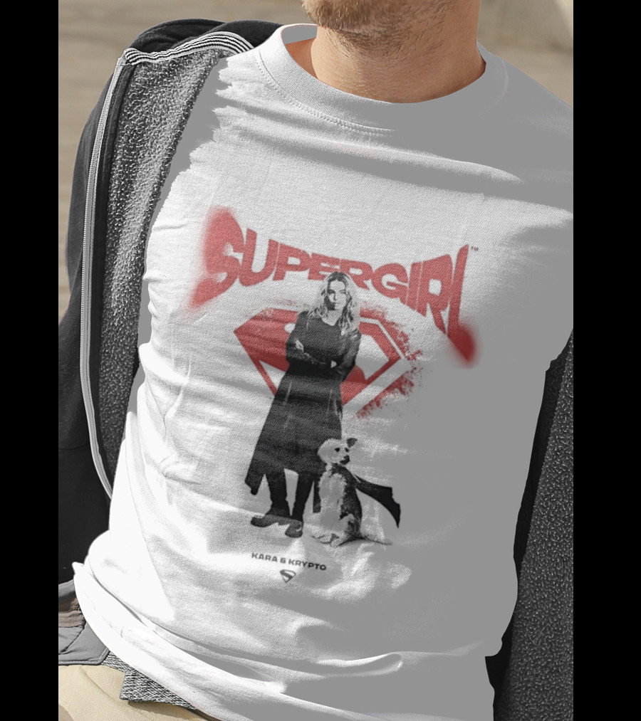 Supergirl Kara And Krypto Superman Shield DC Comics T-Shirt