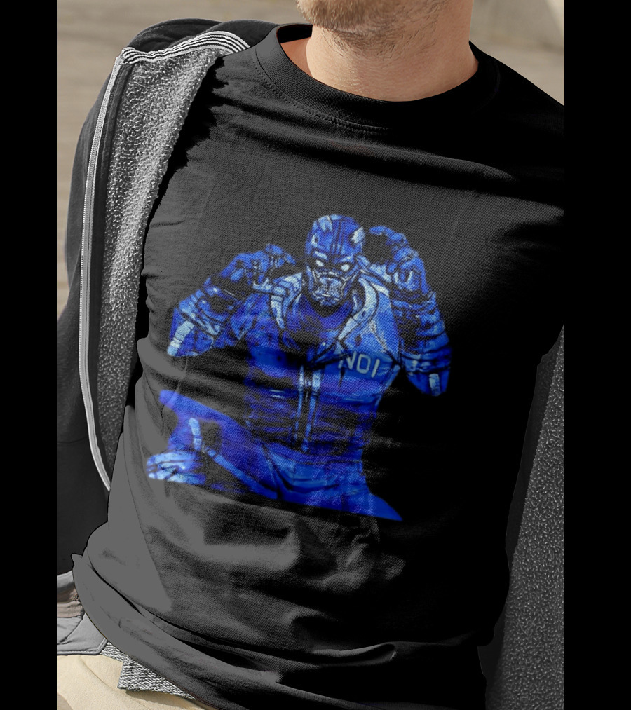 Cyberpunk Demon NDI Blue Warrior T-Shirt