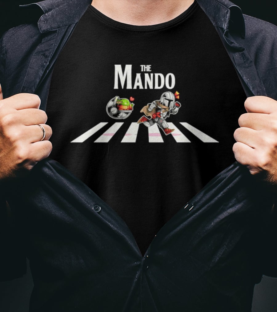 The Mando Grogu Star Wars Abbey Road T-Shirt