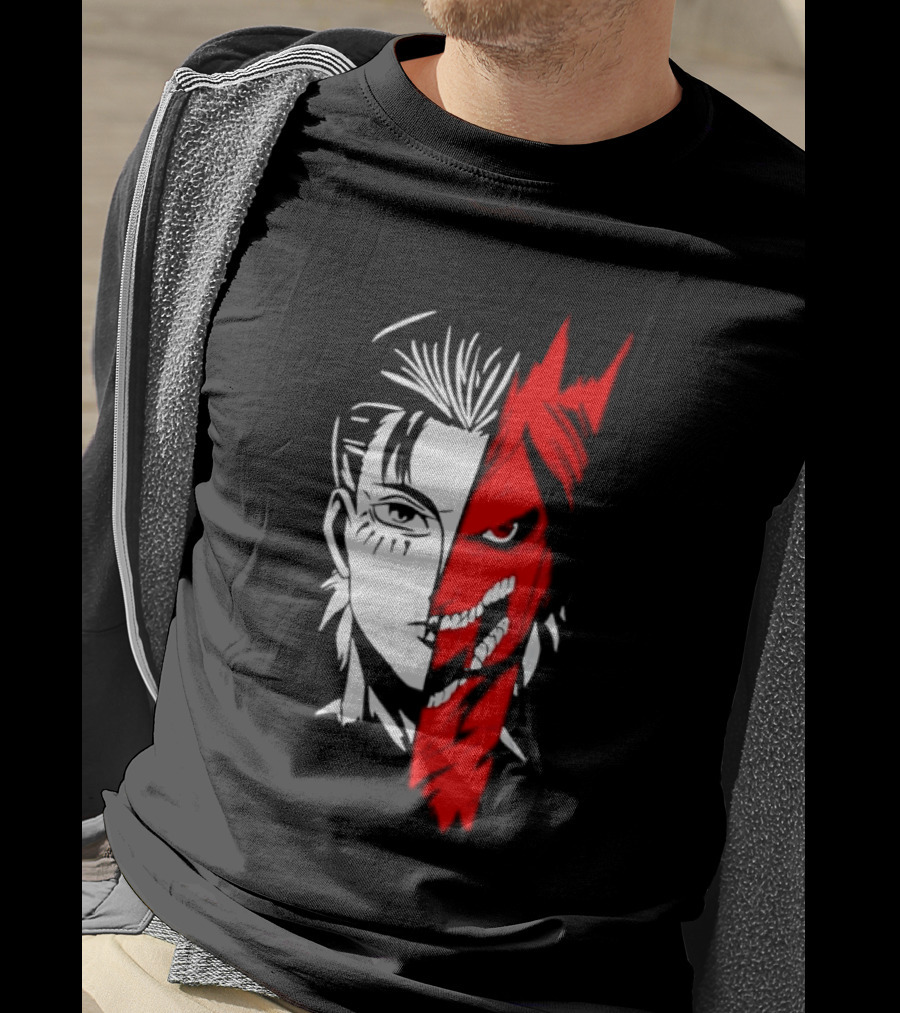 Eren Yeager Attack Titan Split Face The Rumbling 2026 Anime Manga T-Shirt