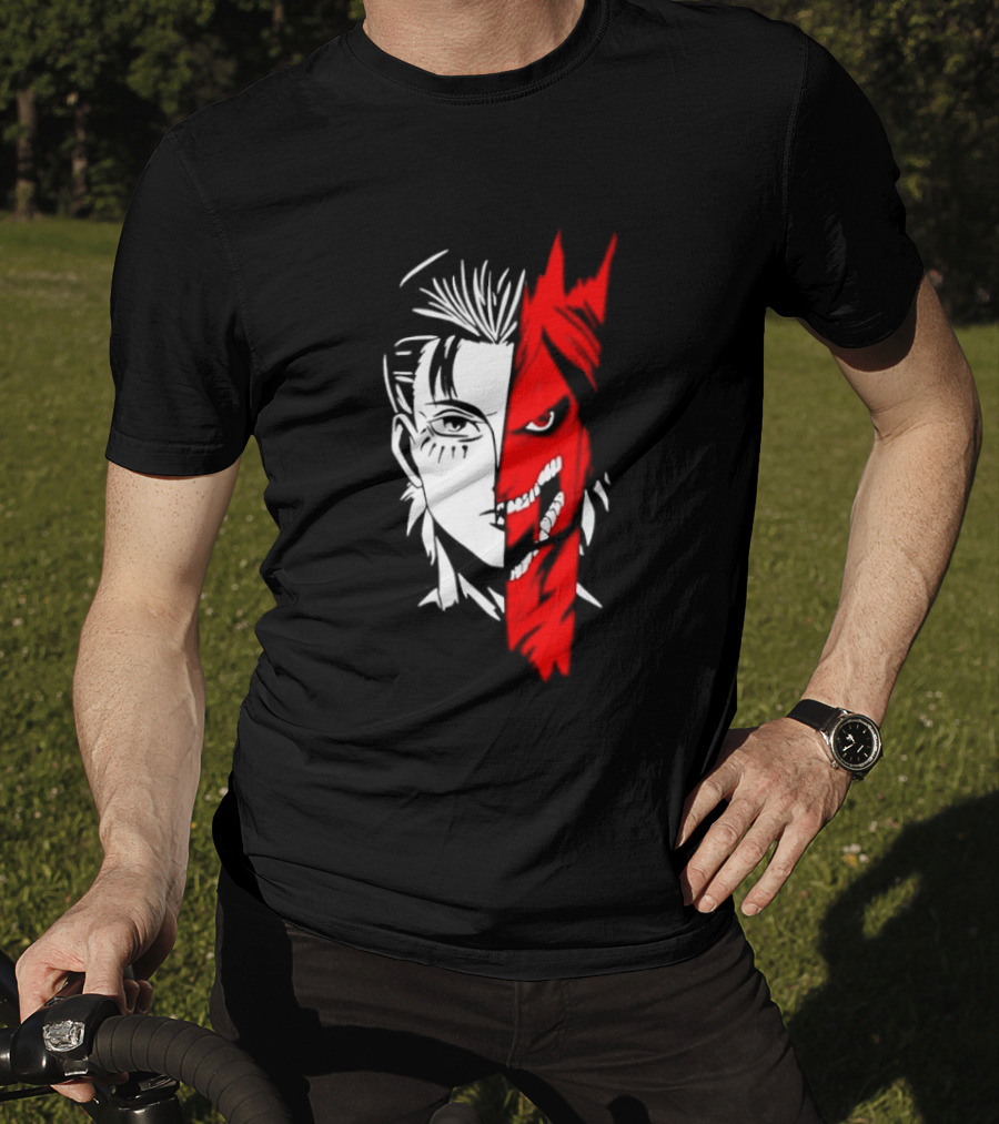 Eren Yeager Attack Titan Split Face The Rumbling 2026 Anime Manga T-Shirt