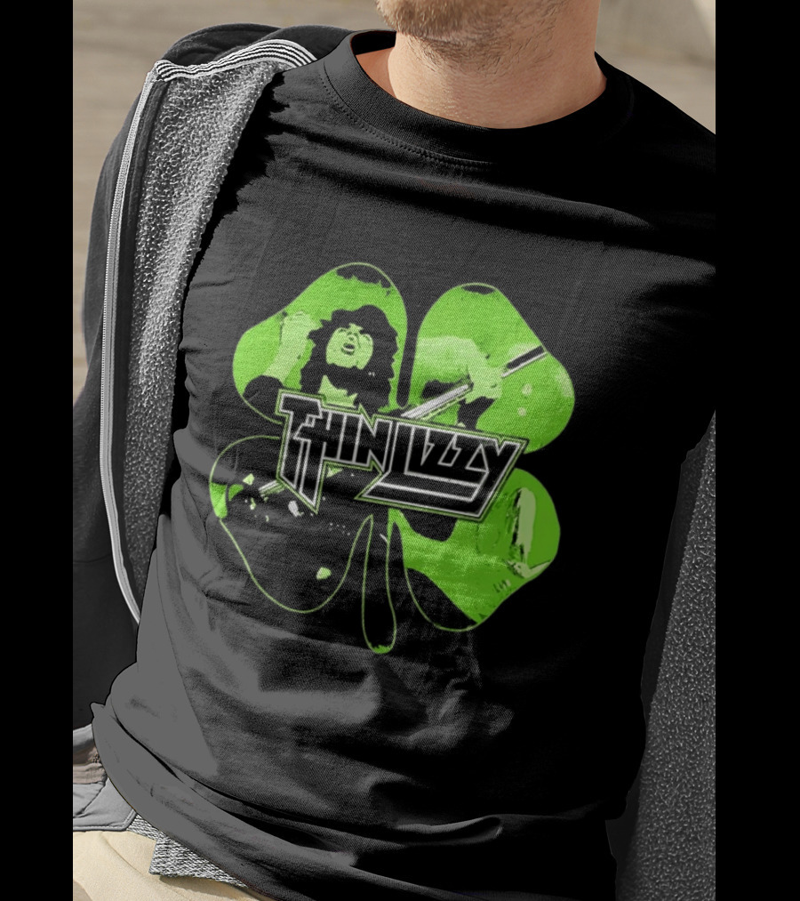 Thin Lizzy Irish Rock Band Green Clover St. Patrick's Day 2026 T-Shirt