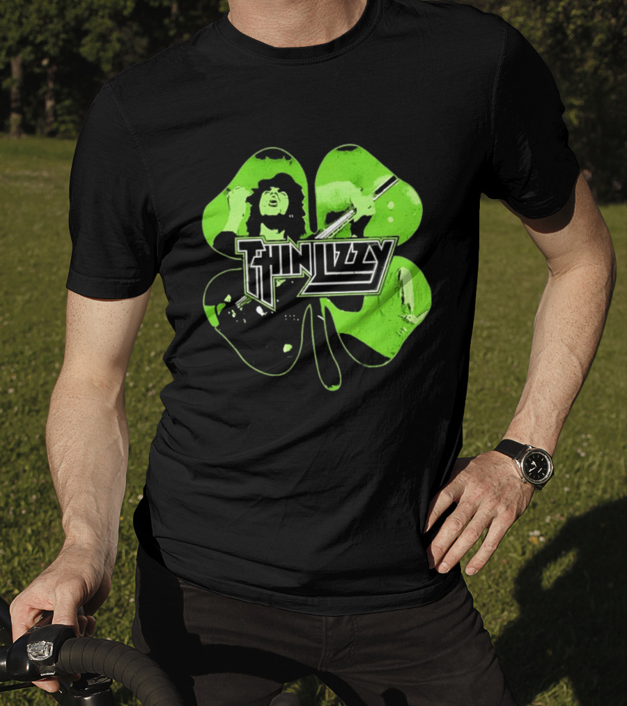 Thin Lizzy Irish Rock Band Green Clover St. Patrick's Day 2026 T-Shirt