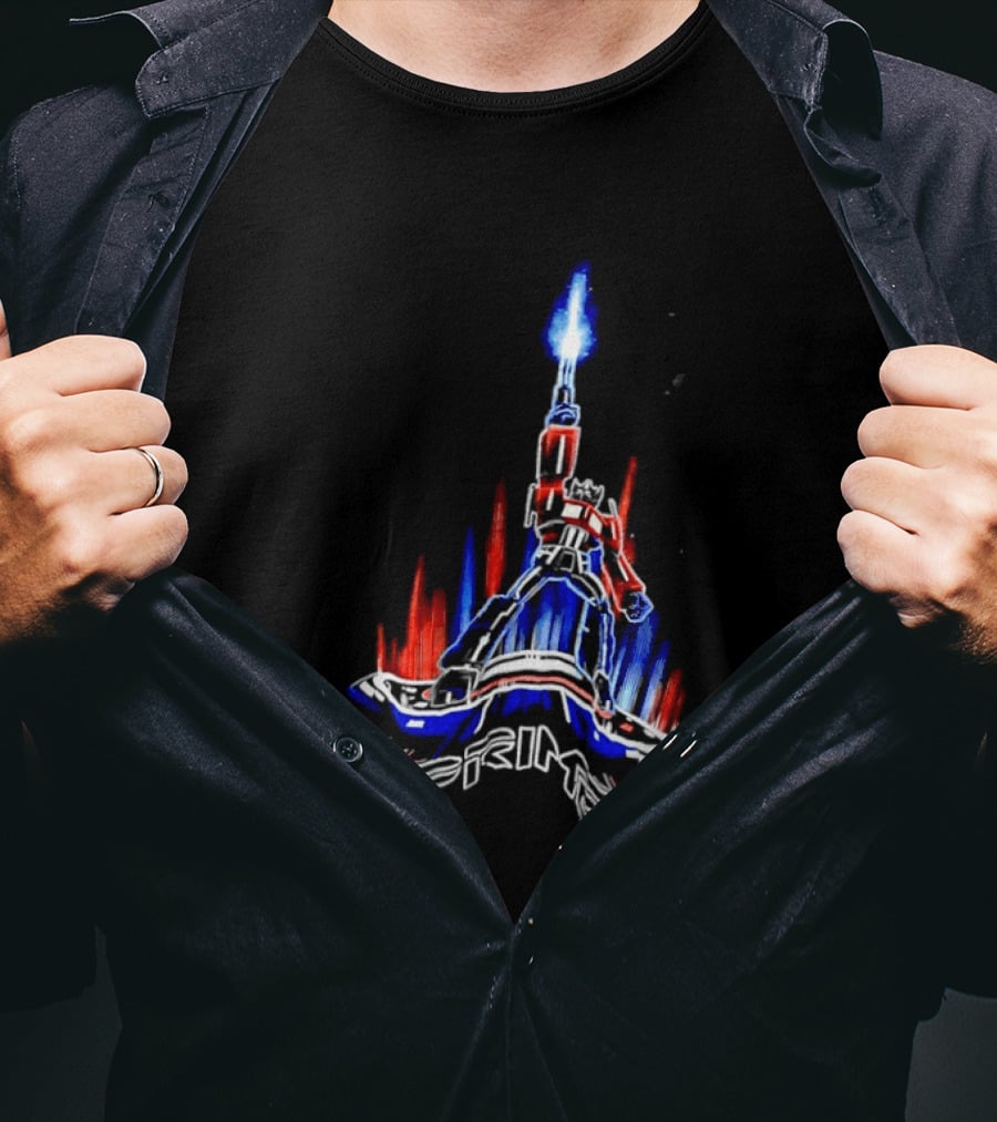 Transformers Optimus Prime Neon Glow Sci Fi Legacy 2026 T-Shirt