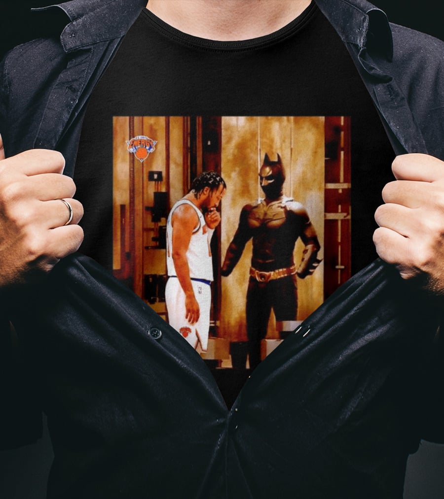 New York Knicks Jaylen Brunson Meets Batman Gotham T-Shirt